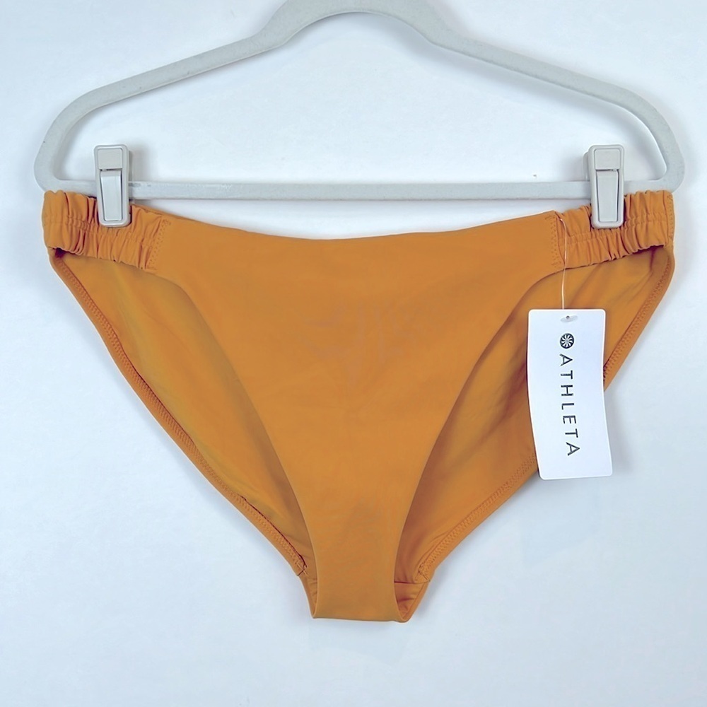 NWT Athleta Sculpted Bikini Bottom Gold XL